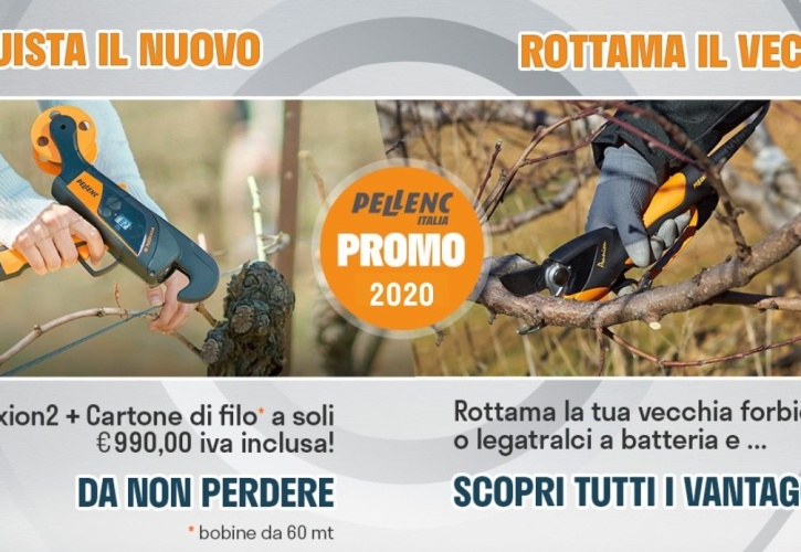 Promozioni Pellenc: Fixion 2, rottamazione Forbici e Motoseghe