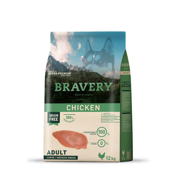 Bravery Dog Chicken Adult 12Kg