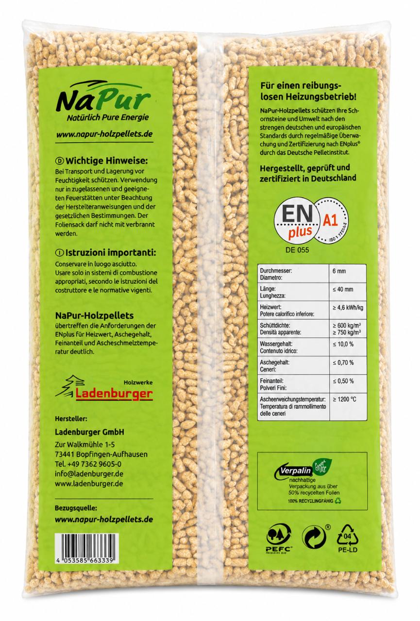 Pellet di abete Napur Ladenburger bck